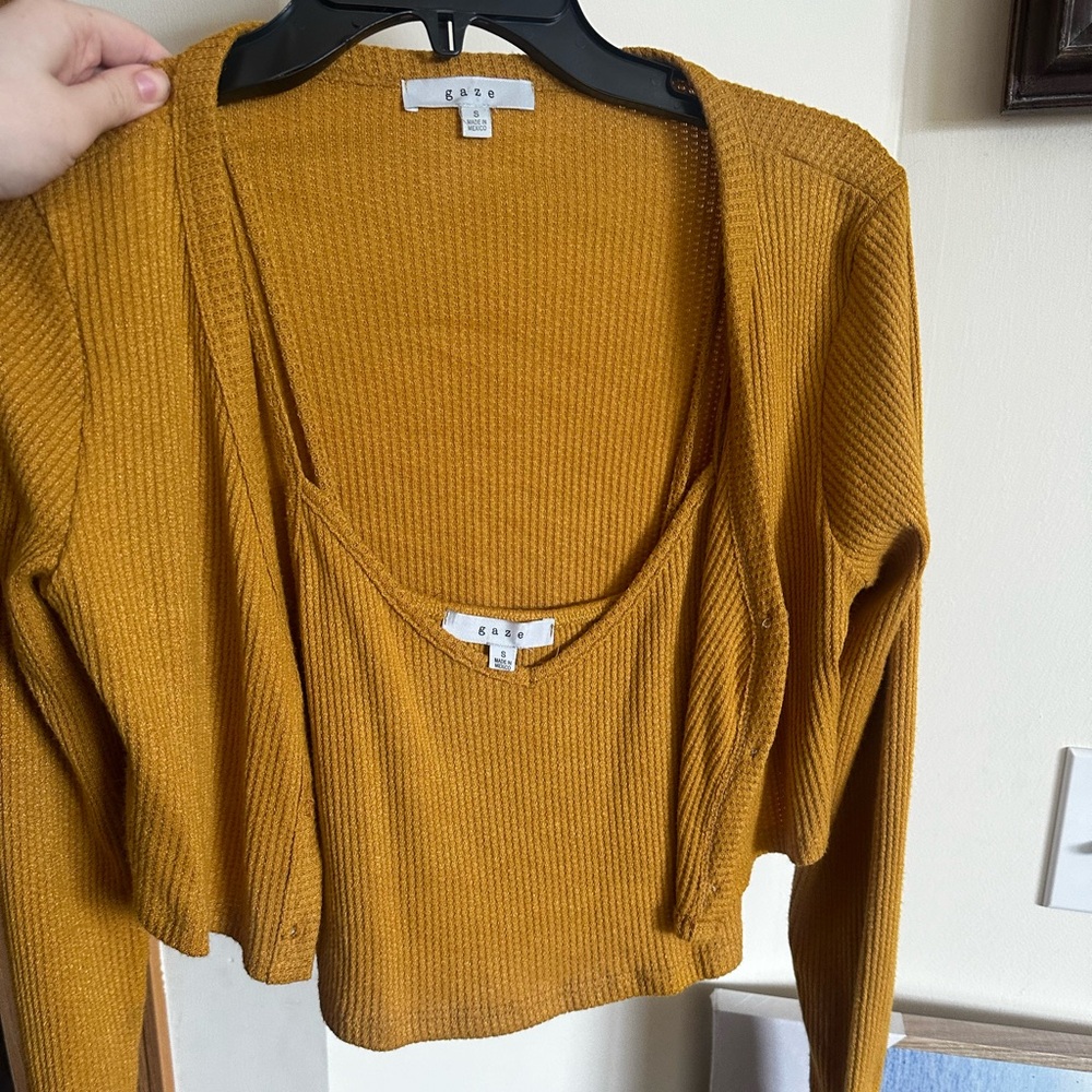 WOMENS 2 piece cropped sweater